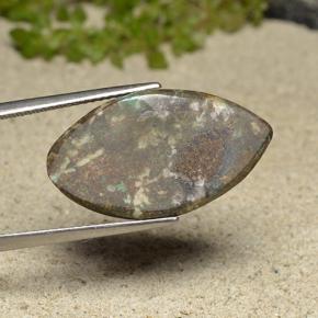 15.73 карата, натуральный Многоцветный Хризоколлы, Маркиза, Непрозрачный