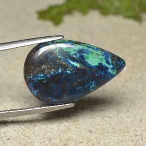 12.02 карата, натуральный Многоцветный Хризоколлы, Форма груши, Непрозрачный