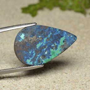 12.02 карата, натуральный Многоцветный Хризоколлы, Форма груши, Непрозрачный