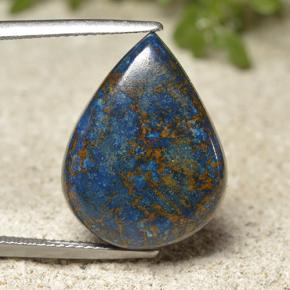 17.52 карата, натуральный Многоцветный Хризоколлы, Форма груши, Непрозрачный