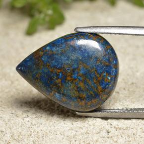 17.52 карата, натуральный Многоцветный Хризоколлы, Форма груши, Непрозрачный