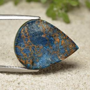 17.52 карата, натуральный Многоцветный Хризоколлы, Форма груши, Непрозрачный