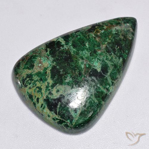 36.77ct Натуральный Многоцветный Хризоколлы, Форма груши, Непрозрачный