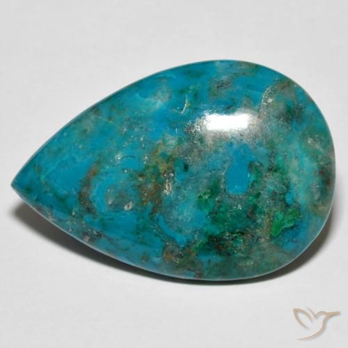 20.49ct Натуральный Многоцветный Хризоколлы, Форма груши, Непрозрачный