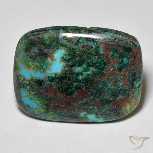 17.54ct Натуральный Многоцветный Хризоколлы, Подушка, Непрозрачный