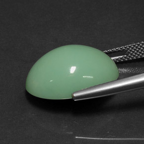 Натуральный Зеленый Хризопраз 12,08 карата Огранка Овал, Непрозрачный