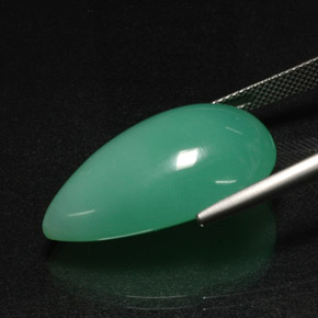 29.44 карата, натуральный Зеленый Хризопраз, Форма груши, Полупрозрачный