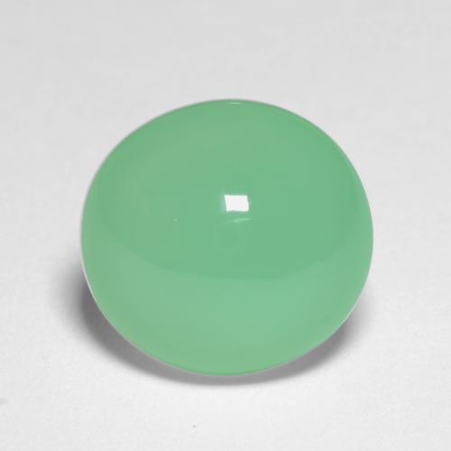 6.91 карата, натуральный Светлый трилистник зеленый Хризопраз, Огранка Овал, Полупрозрачный