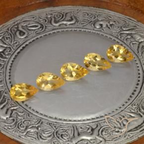 3.41 карата, натуральный Gold  Цитрин, Форма груши, VVS-VS