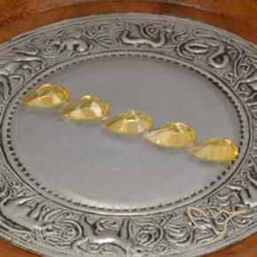 3.41 карата, натуральный Gold  Цитрин, Форма груши, VVS-VS