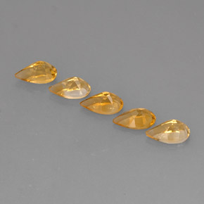Натуральный жёлтый цитрин  карата форма груши, VVS-VS