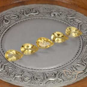 4.19 карата, натуральный Medium Gold  Цитрин, Форма груши, VVS-VS