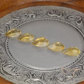 4.19 карата, натуральный Medium Gold  Цитрин, Форма груши, VVS-VS