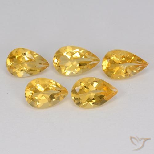 3.36ctw Натуральный Medium Gold  Цитрин, Форма груши, VVS-VS