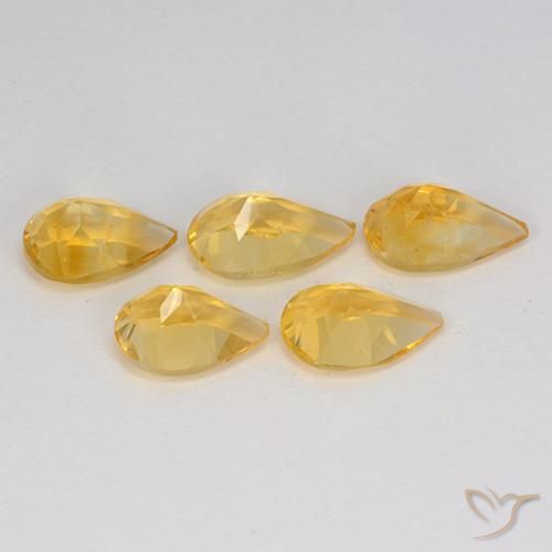 3.36 карата, натуральный Medium Gold  Цитрин, Форма груши, VVS-VS
