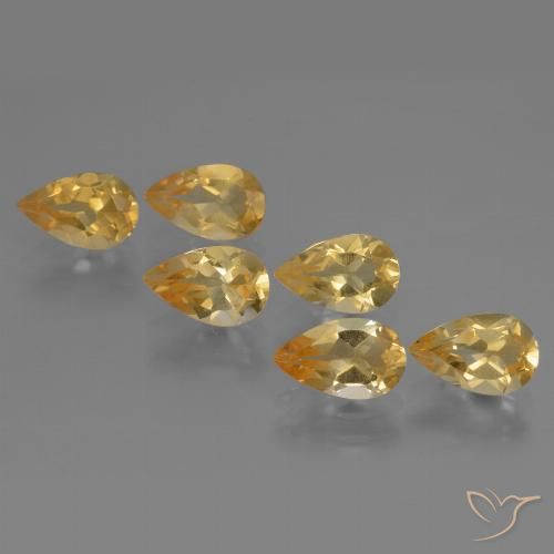 4.70ctw Натуральный Medium Gold  Цитрин, Форма груши, Чистота VVS