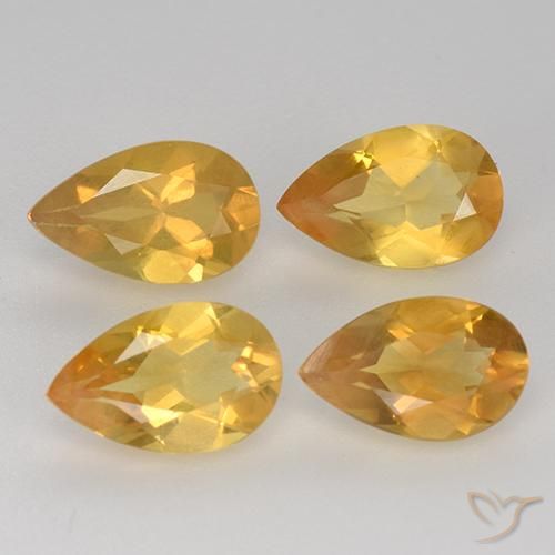 2.71ctw Натуральный Bright Gold  Цитрин, Форма груши, VVS-VS