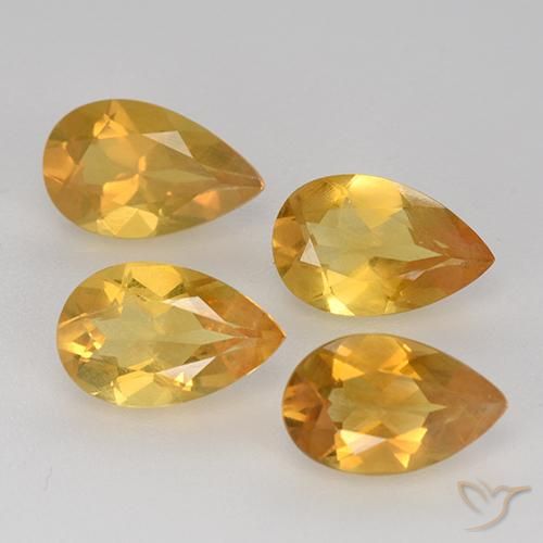 2.71 карата, натуральный Bright Gold  Цитрин, Форма груши, VVS-VS