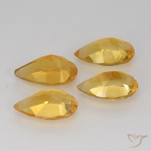 2.71 карата, натуральный Bright Gold  Цитрин, Форма груши, VVS-VS