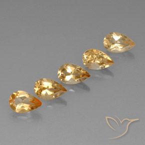 4.20 карата, натуральный Medium-Light Orange-Gold  Цитрин, Форма груши, VVS-VS