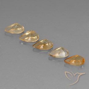 4.20 карата, натуральный Medium-Light Orange-Gold  Цитрин, Форма груши, VVS-VS