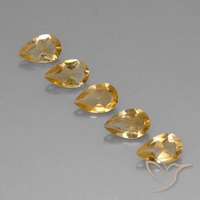 3.40ctw Натуральный Light Orange-Gold  Цитрин, Форма груши, VVS-VS