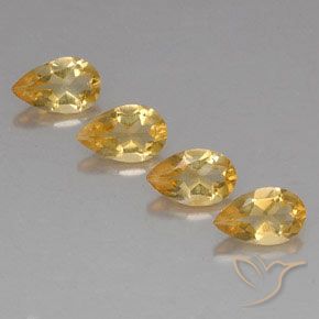 2.79ctw Натуральный Medium Gold  Цитрин, Форма груши, VVS-VS