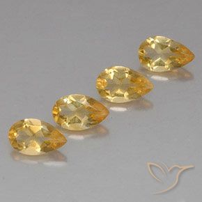 2.79 карата, натуральный Medium Gold  Цитрин, Форма груши, VVS-VS