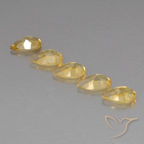 3.55 карата, натуральный Gold  Цитрин, Форма груши, VVS-VS