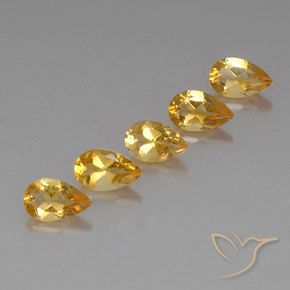 3.75 карата, натуральный Orange-Gold  Цитрин, Форма груши, VVS-VS