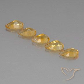 3.75 карата, натуральный Orange-Gold  Цитрин, Форма груши, VVS-VS