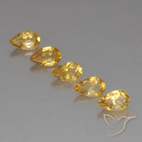 4.08ctw Натуральный Top Gold Цитрин, Форма груши, VVS-VS