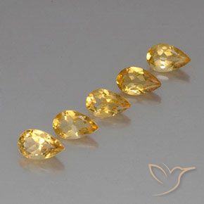 4.08 карата, натуральный Top Gold Цитрин, Форма груши, VVS-VS