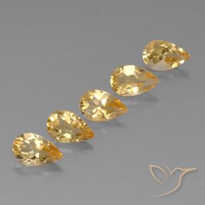 3.81ctw Натуральный Orange-Gold  Цитрин, Форма груши, VVS-VS