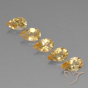 3.81 карата, натуральный Orange-Gold  Цитрин, Форма груши, VVS-VS
