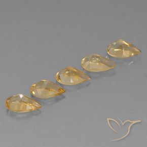 3.81 карата, натуральный Orange-Gold  Цитрин, Форма груши, VVS-VS