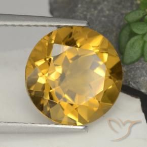 4.48 карата, натуральный Light Brownish Golden  Цитрин, Круглый, Чистота VS