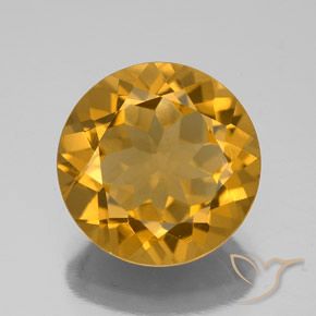 4.95ct Натуральный Medium-Light Orange-Gold  Цитрин, Круглый, VVS-VS