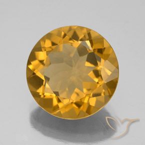 4.95 карата, натуральный Medium-Light Orange-Gold  Цитрин, Круглый, VVS-VS