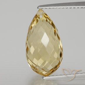 6.65ct Натуральный Золотой Цитрин, Бриолет, Чистота VVS