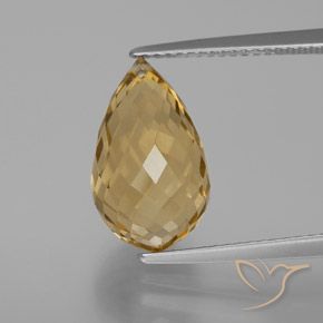 6.28ct Натуральный Золотисто-оранжевый Цитрин, Бриолет, Чистота VVS