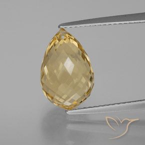 6.29ct Натуральный Золотисто-оранжевый Цитрин, Бриолет, Чистота VVS