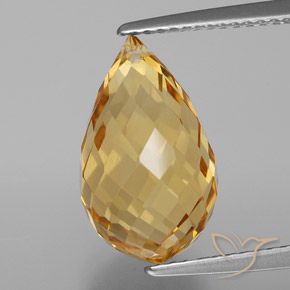 6.21ct Натуральный Золотой Цитрин, Бриолет, Чистота VVS