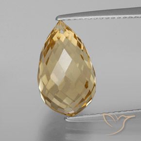 5.96ct Натуральный Золотисто-коричневый Цитрин, Бриолет, VVS-VS