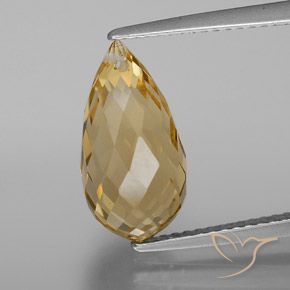 4.70ct Натуральный Золотисто-Апельсиновый Цитрин, Бриолет, VVS-VS