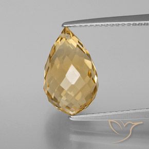 5.05ct Натуральный Золотой Цитрин, Бриолет, VVS-VS