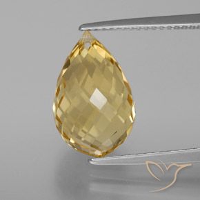 6.52ct Натуральный Золотисто-оранжевый Цитрин, Бриолет, Чистота VVS