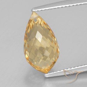 5.08ct Натуральный Желтоватое золото Цитрин, Бриолет, Чистота VVS