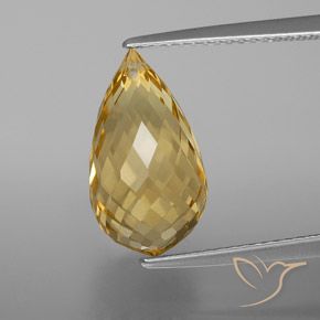5.83ct Натуральный Светло-золотистый Цитрин, Бриолет, Чистота VVS