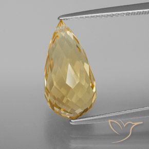 5.86ct Натуральный Золотисто-оранжевый Цитрин, Бриолет, Чистота VVS